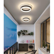 Plafoniera rotunda neagra LED lumina calda neutra rece 1500 lm